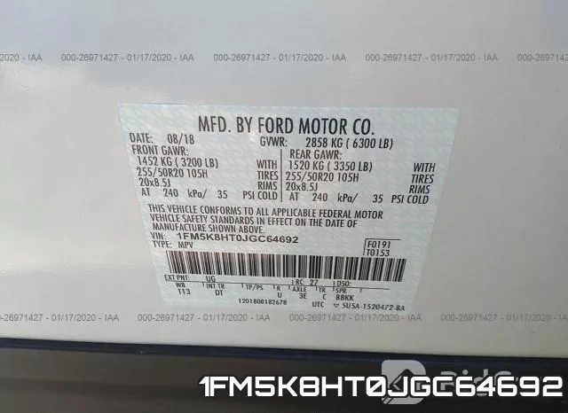 1FM5K8HT0JGC64692 фото 9