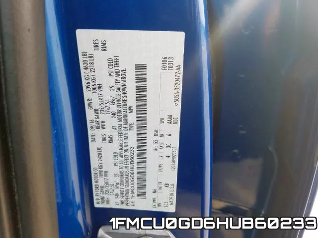 1FMCU0GD6HUB60233 фото 2