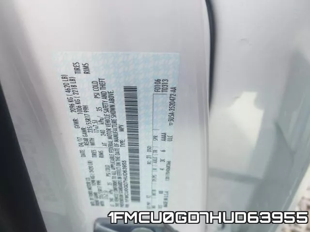 1FMCU0GD7HUD63955 фото 2