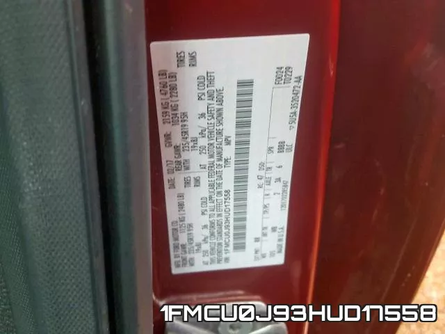 1FMCU0J93HUD17558 фото 2