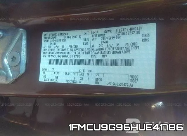 1FMCU9G96HUE41786 фото 10