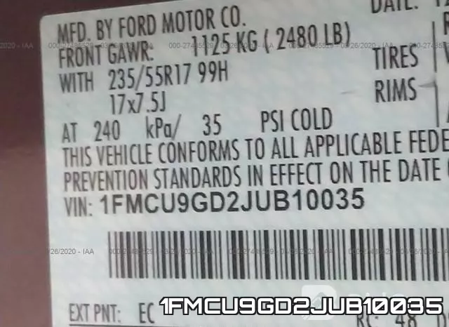 1FMCU9GD2JUB10035 фото 10