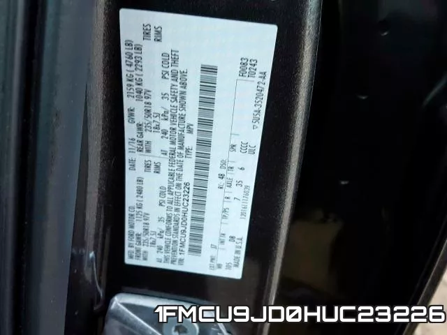 1FMCU9JD0HUC23226 фото 2