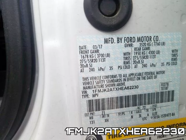 1FMJK2ATXHEA62230 фото 2