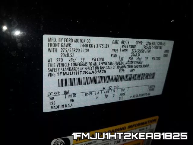 1FMJU1HT2KEA81825 фото 2