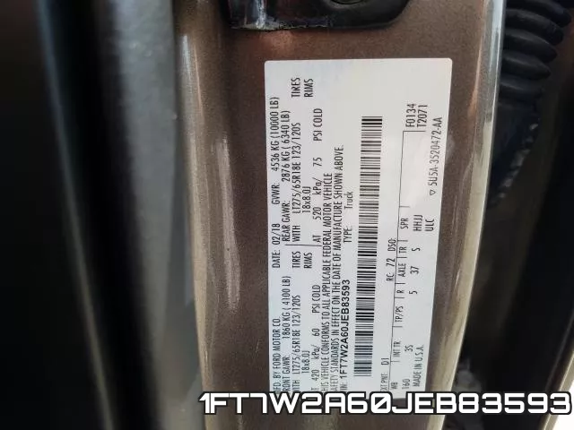 1FT7W2A60JEB83593 фото 2