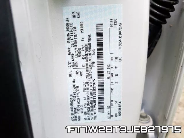1FT7W2BT3JEB27975 фото 2