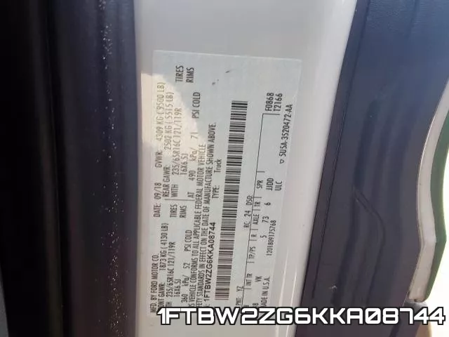 1FTBW2ZG6KKA08744 фото 2