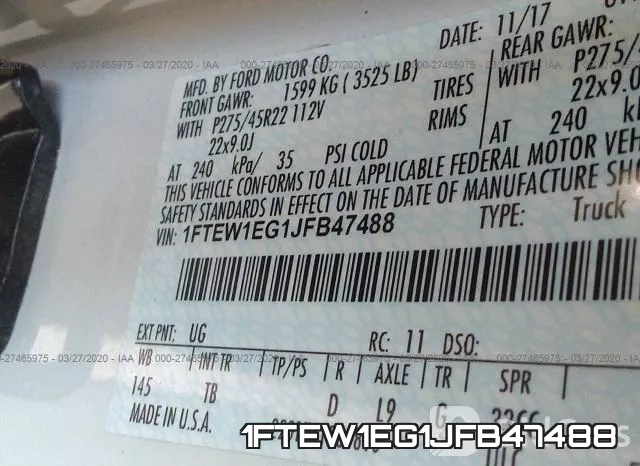 1FTEW1EG1JFB47488 фото 10