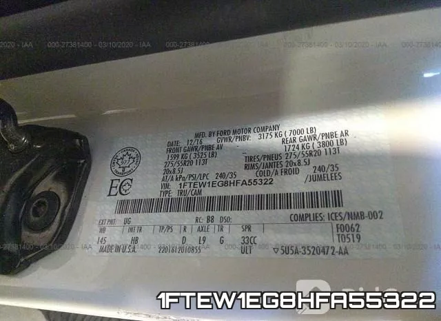 1FTEW1EG8HFA55322 фото 10