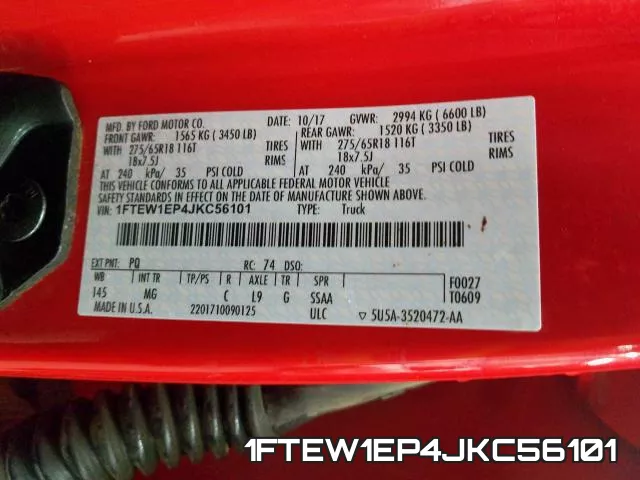 1FTEW1EP4JKC56101 фото 2