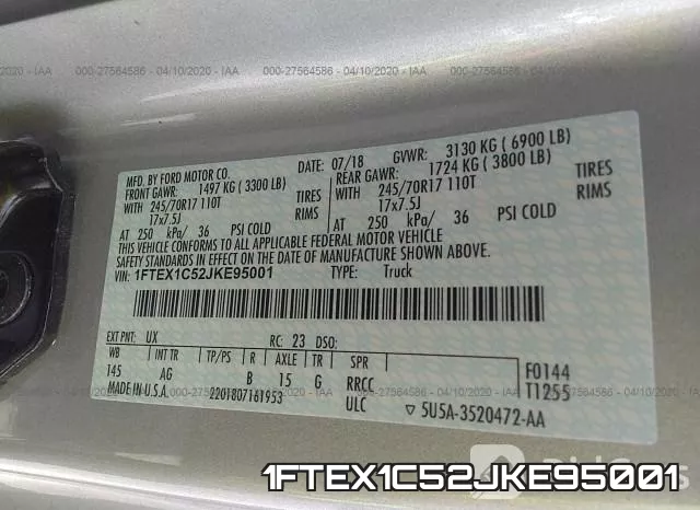 1FTEX1C52JKE95001 фото 10