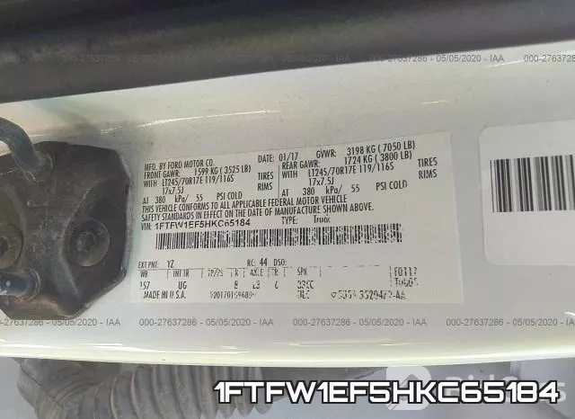 1FTFW1EF5HKC65184 фото 10