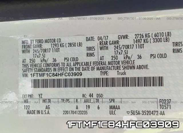 1FTMF1C84HFC03909 фото 10