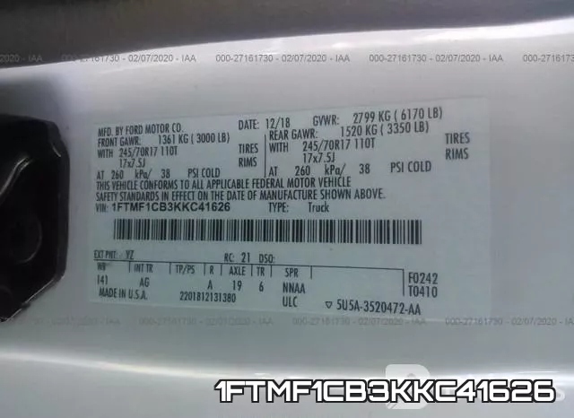 1FTMF1CB3KKC41626 фото 10