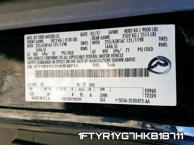 1FTYR1YG7HKB18711 фото 2