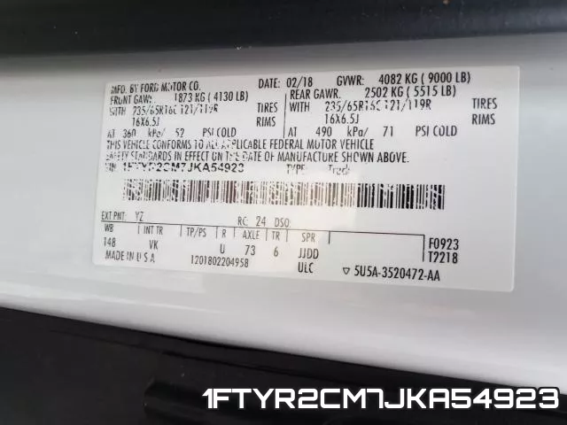 1FTYR2CM7JKA54923 фото 2