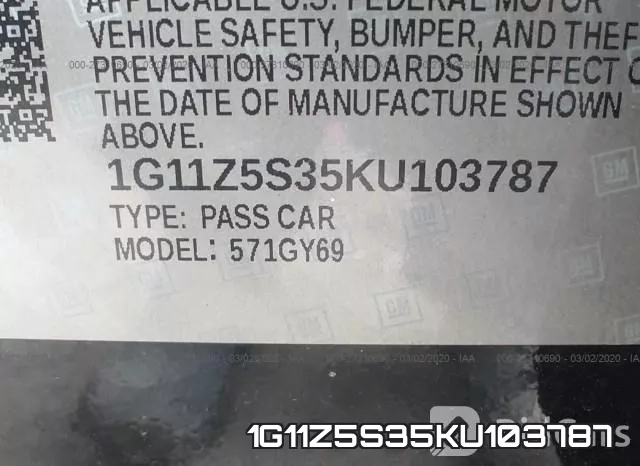 1G11Z5S35KU103787 фото 10