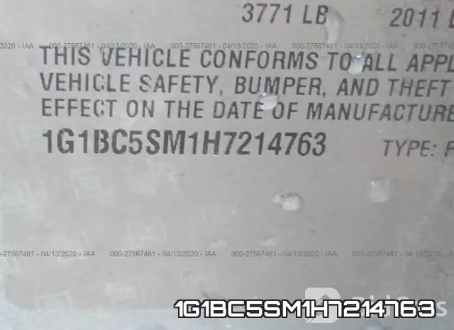 1G1BC5SM1H7214763 фото 10