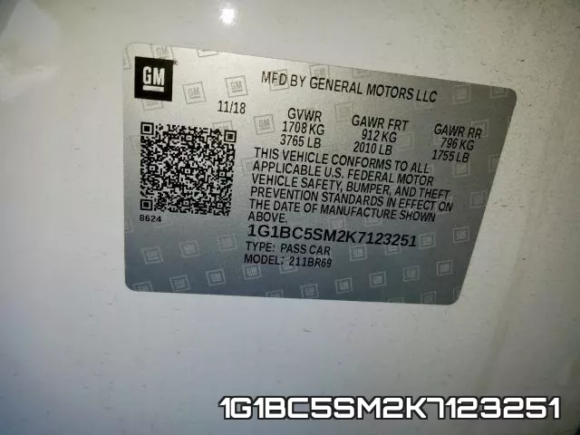 1G1BC5SM2K7123251 фото 2
