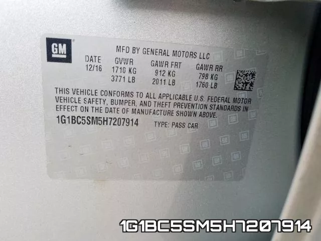 1G1BC5SM5H7207914 фото 2