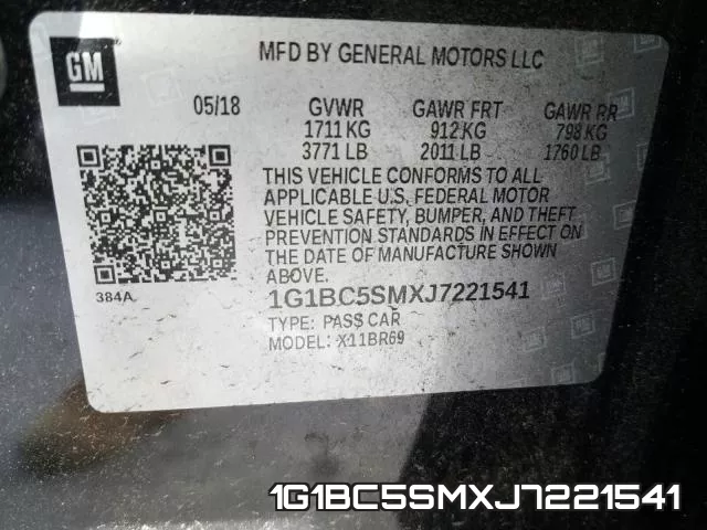1G1BC5SMXJ7221541 фото 2