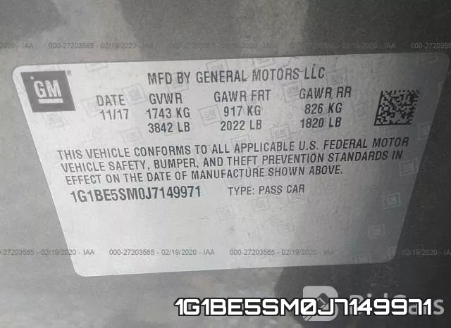 1G1BE5SM0J7149971 фото 10