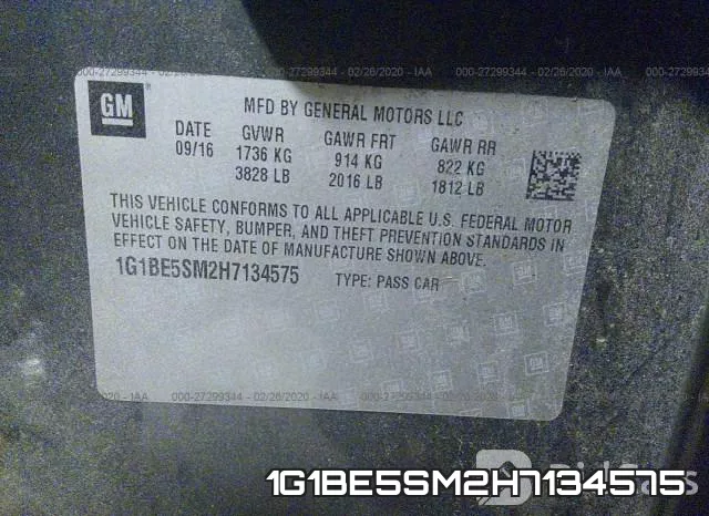 1G1BE5SM2H7134575 фото 10