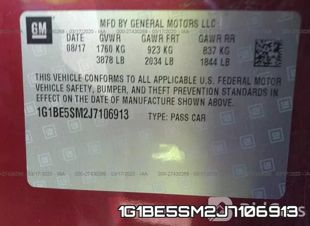 1G1BE5SM2J7106913 фото 10