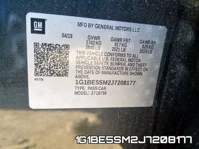 1G1BE5SM2J7208177 фото 2