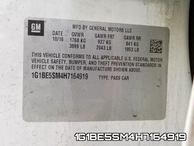 1G1BE5SM4H7164919 фото 2