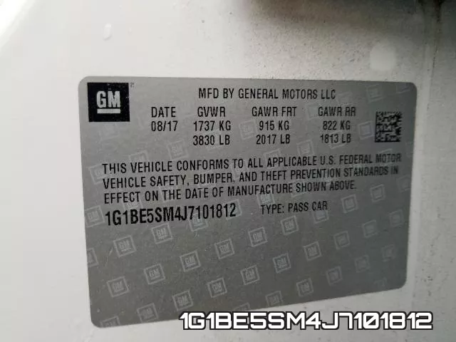 1G1BE5SM4J7101812 фото 2