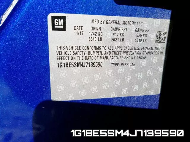 1G1BE5SM4J7139590 фото 2
