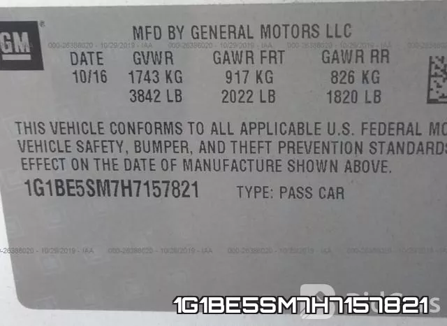 1G1BE5SM7H7157821 фото 10