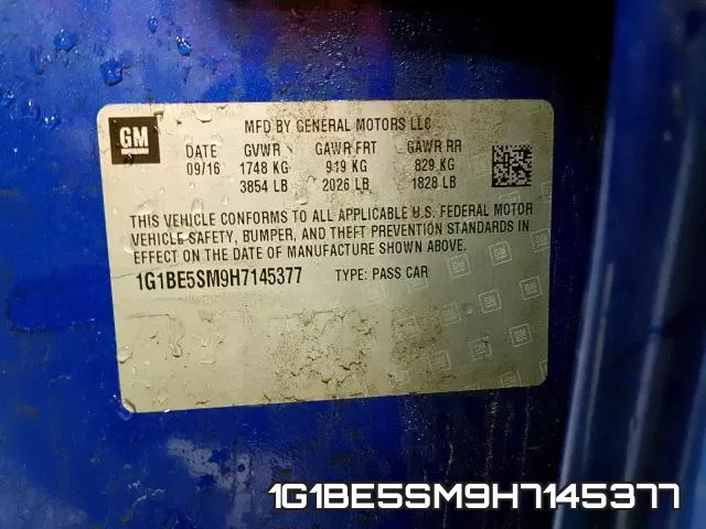 1G1BE5SM9H7145377 фото 2