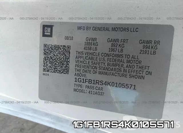 1G1FB1RS4K0105571 фото 10