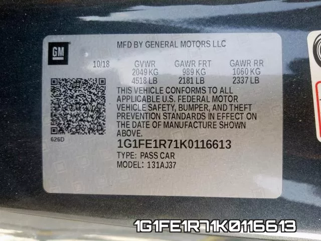1G1FE1R71K0116613 фото 2