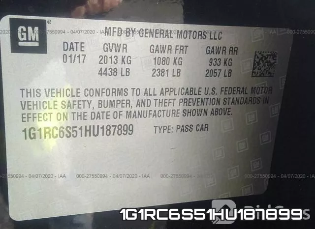 1G1RC6S51HU187899 фото 10