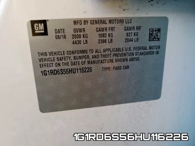 1G1RD6S56HU116226 фото 2