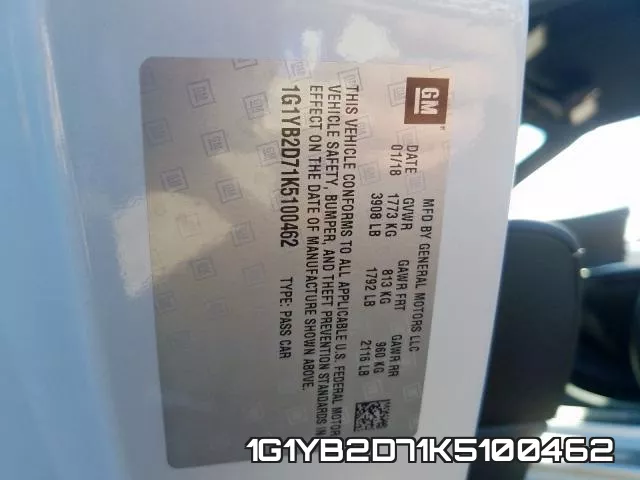 1G1YB2D71K5100462 фото 2
