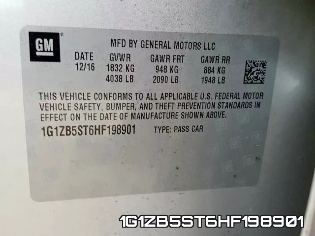 1G1ZB5ST6HF198901 фото 2