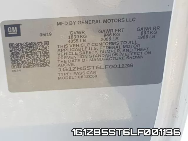1G1ZB5ST6LF001136 фото 2