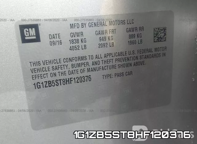 1G1ZB5ST8HF120376 фото 10