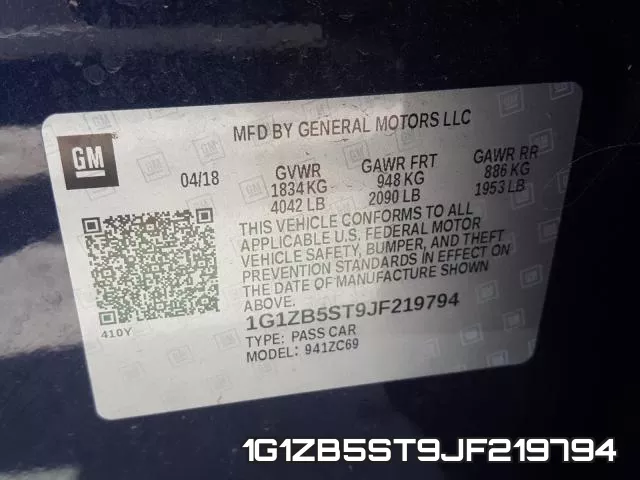 1G1ZB5ST9JF219794 фото 2