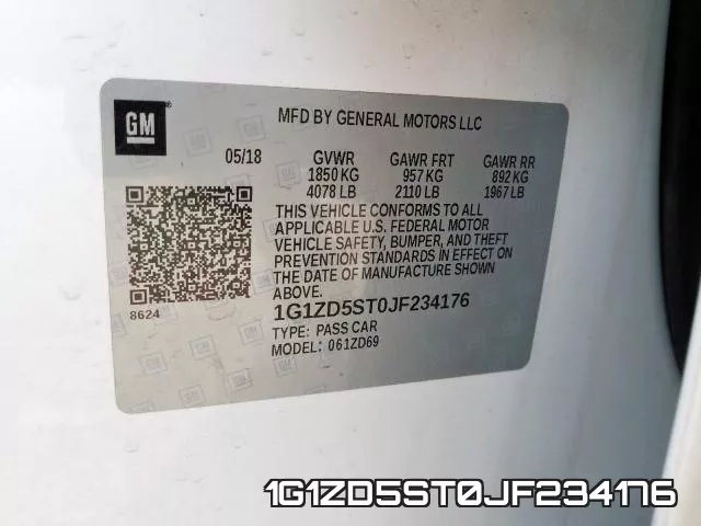 1G1ZD5ST0JF234176 фото 2