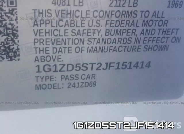 1G1ZD5ST2JF151414 фото 10