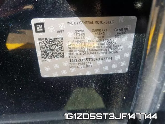 1G1ZD5ST3JF147744 фото 2
