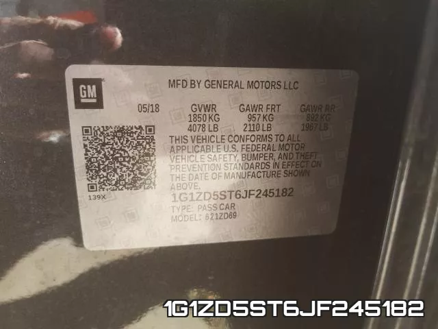 1G1ZD5ST6JF245182 фото 2