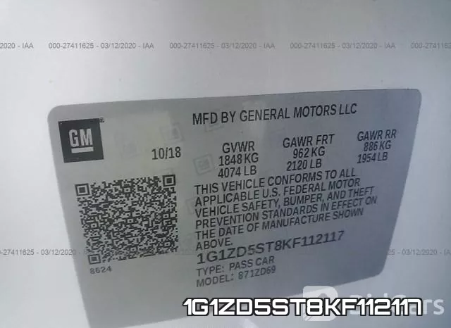 1G1ZD5ST8KF112117 фото 10