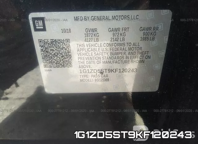 1G1ZD5ST9KF120243 фото 10